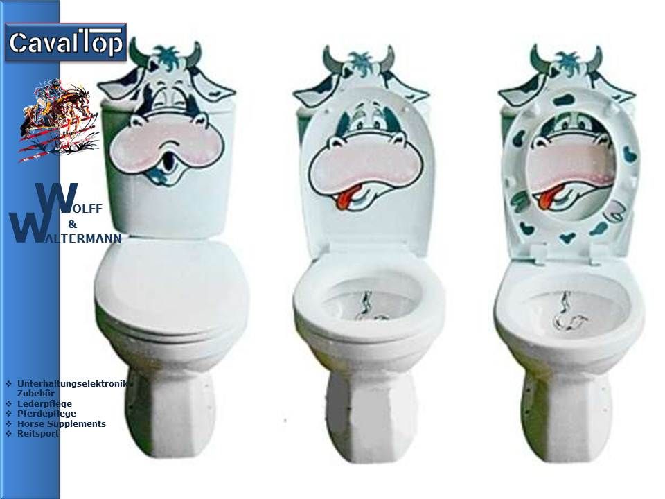 TOILET BUDDIES WC AUFKLEBER   BEWEGLICHE TIER MOTIVE KUH FÜR KIDS TOP