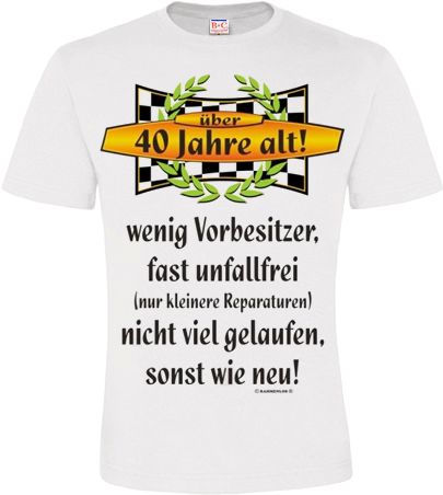 FUNSHIRT Geburtstag T Shirt 18 20 30 40 50 60 Rentner OLDTIMER S M L