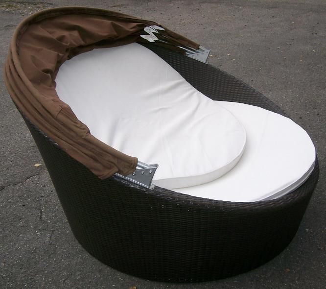 Rattan Sonninsel Bali Sonnenliege Strandkorb NEU