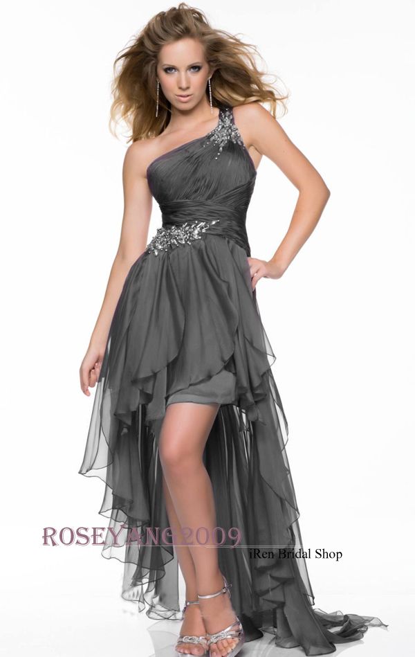 Neu One shoulder Partykleider Cocktailkleid Abendkleid Brautjungfer