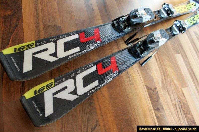 Fischer Race SC RC4 Carver Carving Ski 165cm + Fischer FS10 Bindung