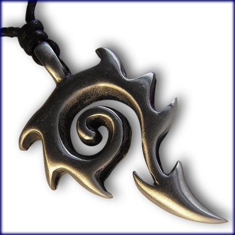 MAUI TRIBAL SPIRALEN ANHÄNGER SURFER SURF GOTHIC LARP METAL ZINN