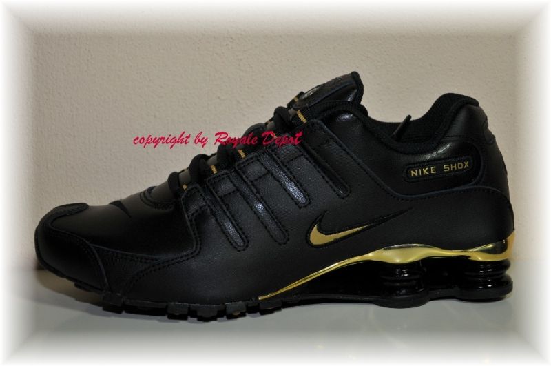 NIKE Shox NZ 378341 034 black gold schwarz Gr 41 42 43 44 45 46 47 48