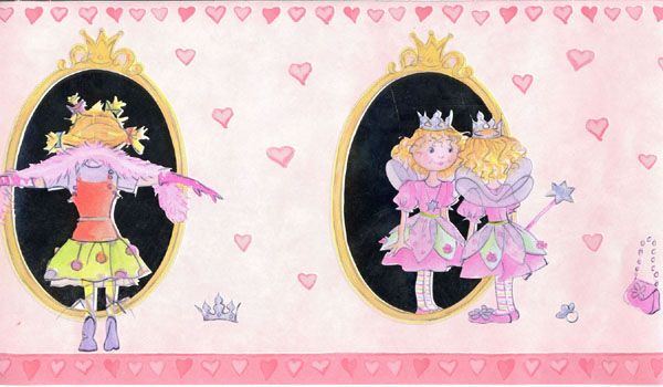 Prinzessin Lillifee Bordüre Rosa Spiegel