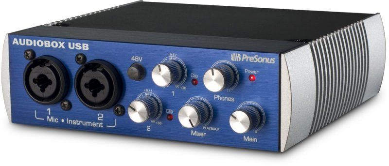 PreSonus AudioBox USB + Samson Q6 Mikrofon +Kabel + Stand + Dig