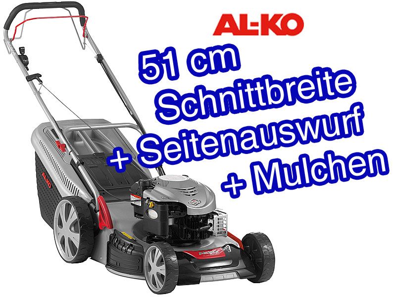 AL KO SILVER 520 BR PREMIUM BENZIN RASENMÄHER MULCHEN RADANTRIEB