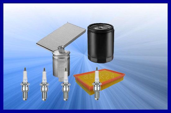 Inspektionskit Filtersatz + Zündkerz Audi 80 B4 1,6+2,0