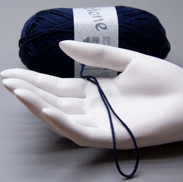 Lana Grossa Cotone 020 navy 50g Wolle