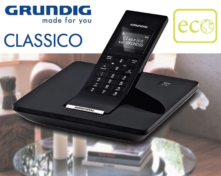 GRUNDIG CLASSICO SCHNURLOSES ECO DESIGN DECT TELEFON NEU 24 H