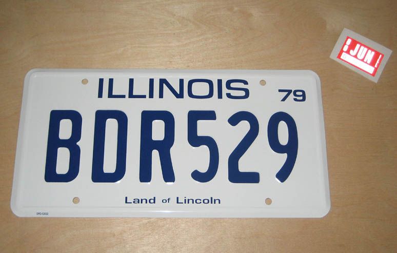 Blues Brothers Bluesmobile BDR529 *Metal* Stamped Plate
