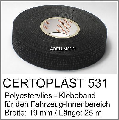 CERTOPLAST 531 Gewebeband Klebeband 19 mm / 25 m Kabelbündelung KFZ