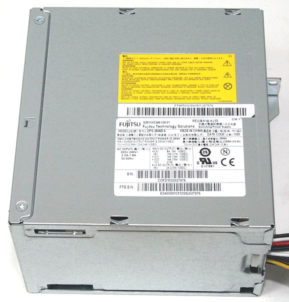 Fujitsu Siemens S26113 E546 V50 280 Watt 80+ 2nd ATX Netzeil 6pol SATA