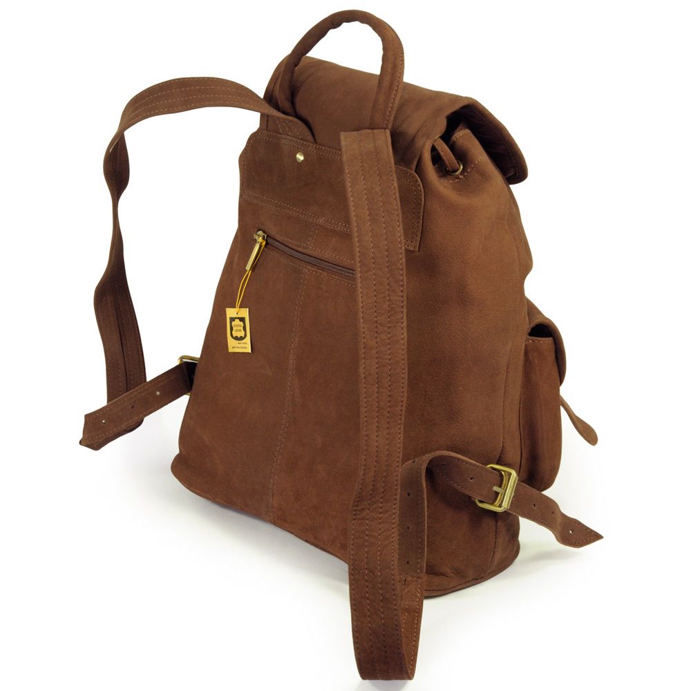 HAMOSONS Leder Rucksack   Modell 559 Braun aus hochwertigem