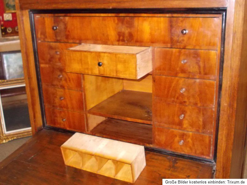 Original Antik Biedermeier Sekretär Schreibmöbel Bücherschrank