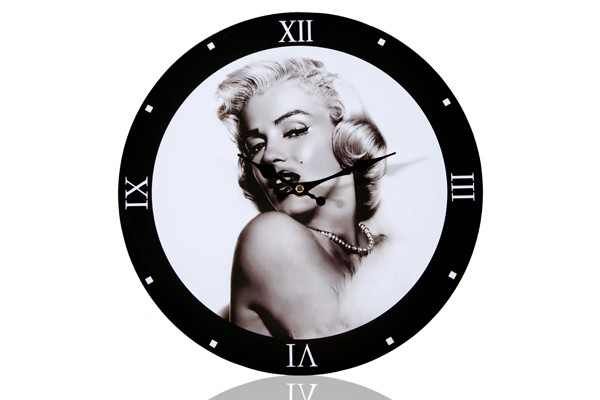 Wanduhr MARILYN MONROE 33cm Retro Uhr Hollywood Diva NEU