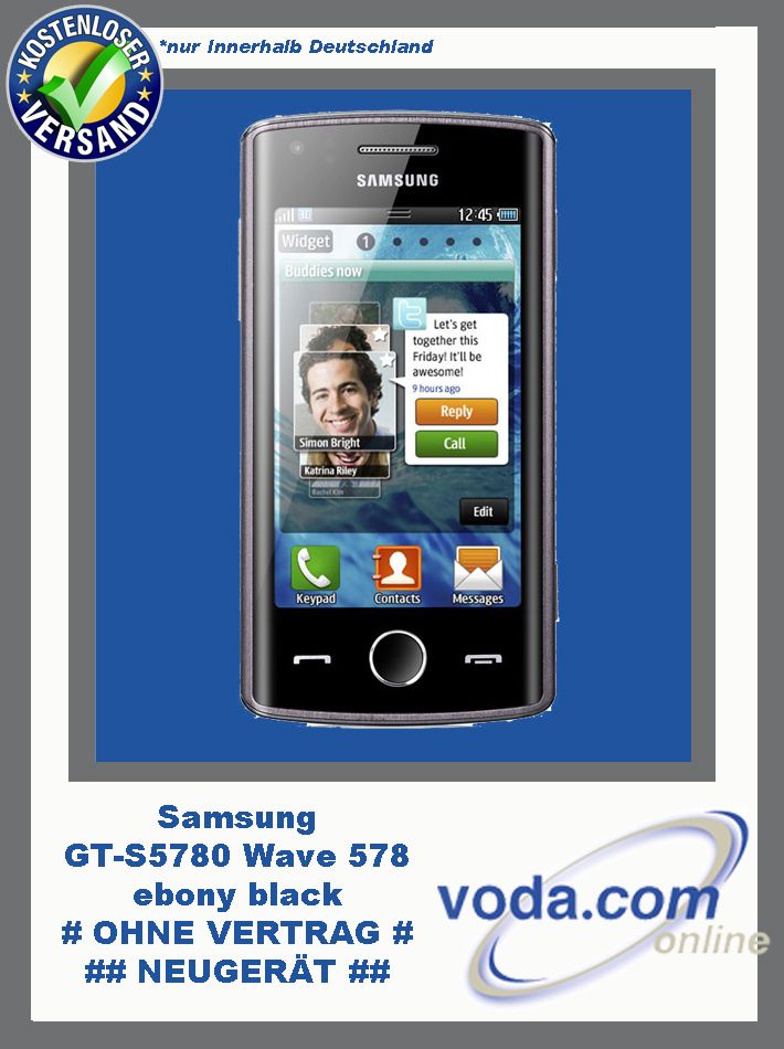 Samsung GT S5780 Wave 578 ebony black ## NEUWARE ## OVP ## OHNE