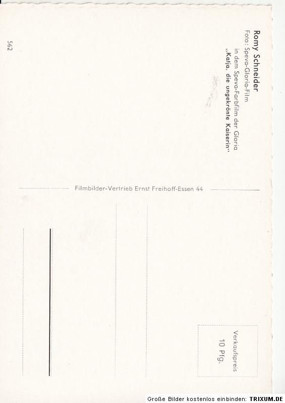 Romy Schneider Freihoff Verlag Postkarte 562 + P 3638