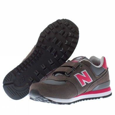 New Balance 574 Kids [28  us 10,5 C] Dunkelgrau Rose Schuhe Jungen Neu