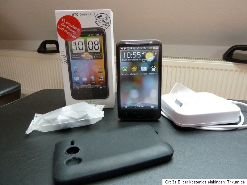 HTC DESIRE HD, TOP ZUSTAND DISPLAY PERFEKT OVP, 4.3 ZOLL