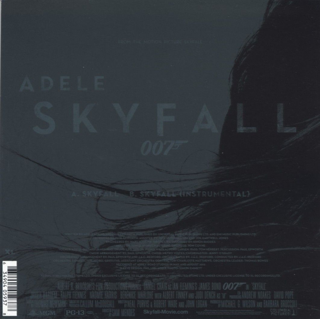 Adele   Skyfall (James Bond 007 Theme 2012) Limited 7 Vinyl XLS593