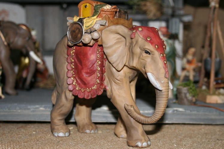 KF 606, Krippenzubehör,Krippenfiguren, Elefant, Tier