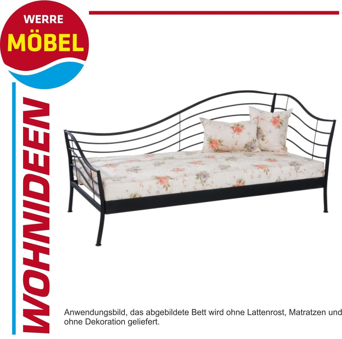 Metallbett Kira schwarz R608