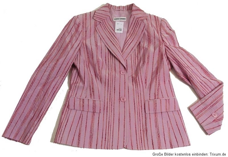 Gerry Weber ° Luxus Blazer ° Streifen ° rosa ° Gr.38 ° NeuW