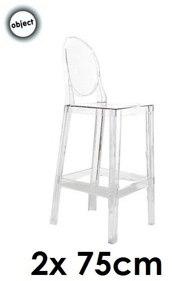 kartell ONE MORE barhocker 2x75cm KLAR philippe starck BAR louis