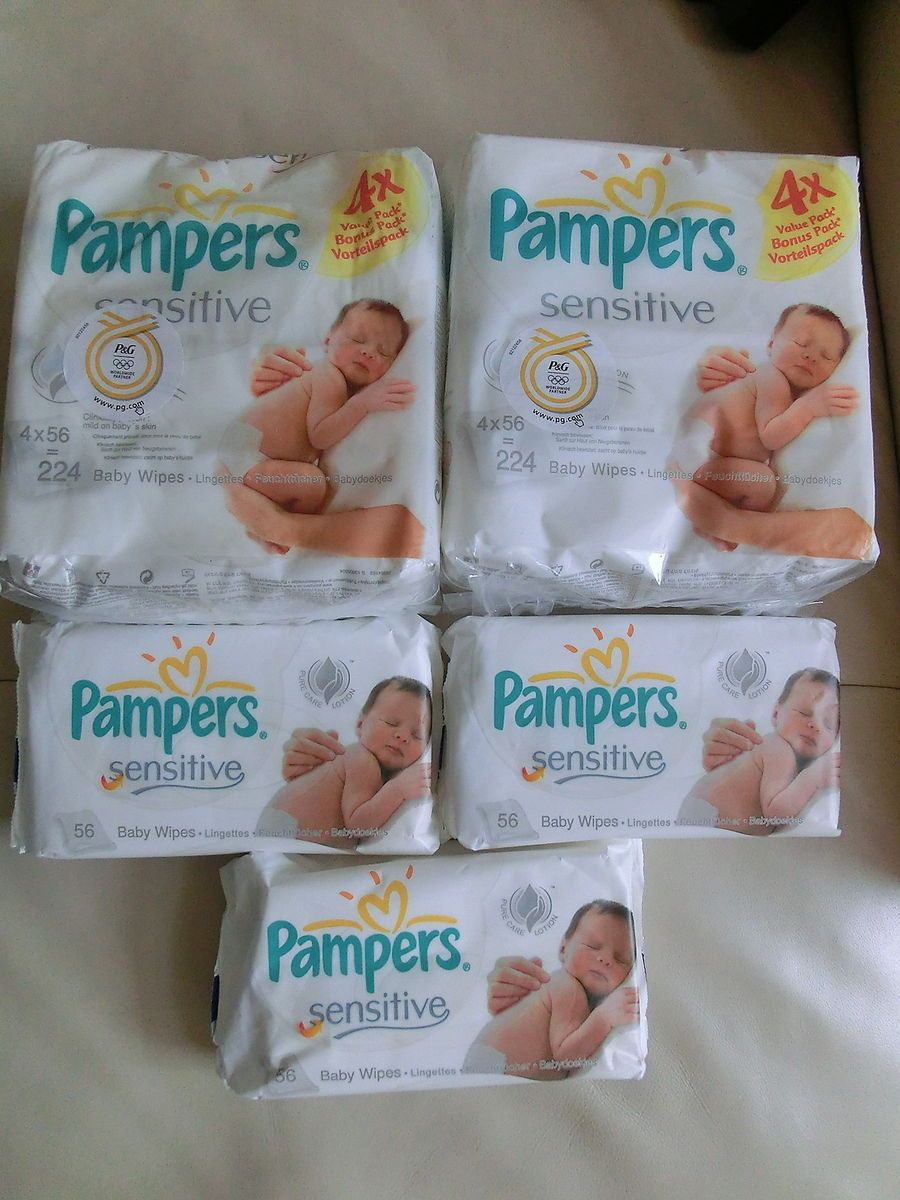 PAMPERS   FEUCHTTÜCHER _ 11 Pakete = 616 Tücher _ sensitive