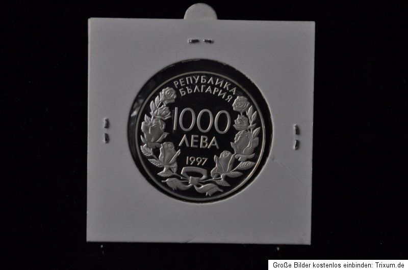 2289_Bulgarien_1000 Leva 1997_Spielszene Fußball_Silber