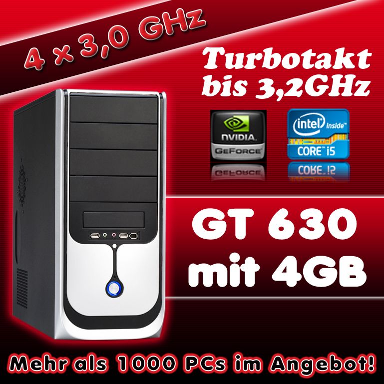 AUFRÜST PC INTEL CORE i5 3350P GT 630   4GB/8GB DDR3 1333 Computer