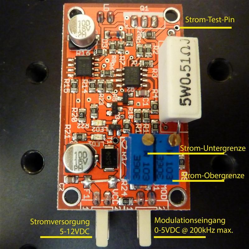 2A Laserdiodentreiber, analoge Modulation,445nm,635nm,650nm,Laserdiode