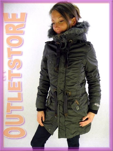 Khujo Winter Parka CHALK III s   xxl Taupe Grau Damen Wintermantel