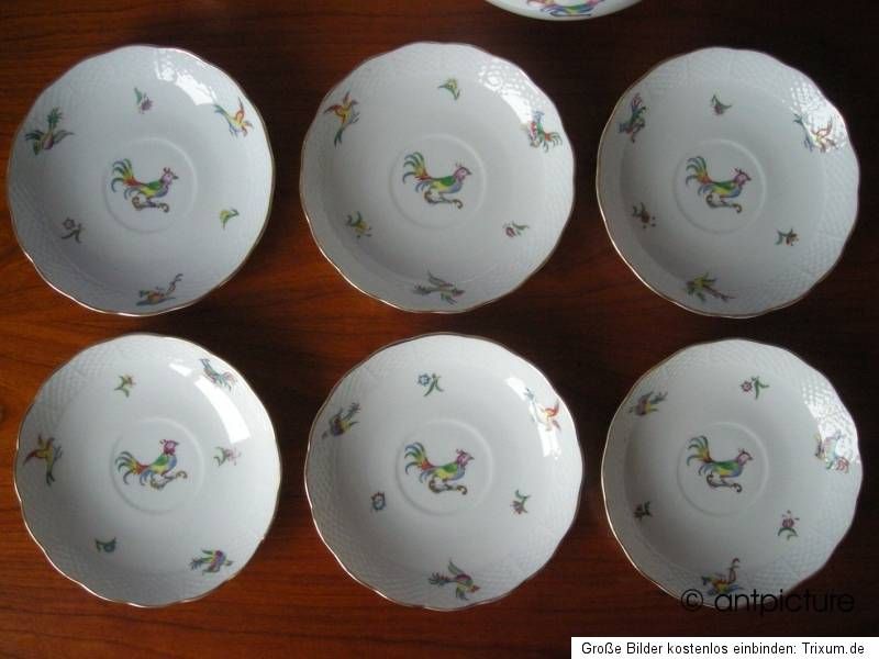 Herend Teeservice Service Tee Set Dekor Paradiesvogel 6 Pers. Tea