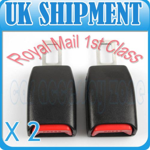 2x NEW CAR SEAT BELT EXTENTION EXTENDER SUPPORT BUCKLES