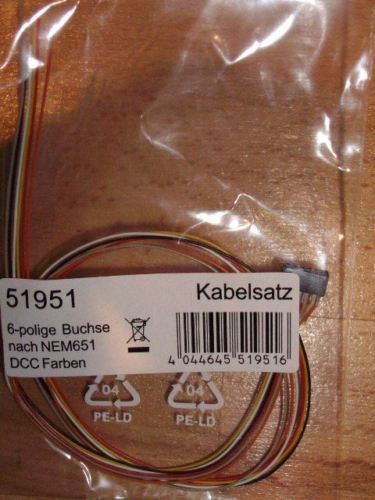 ESU 51951 Kabelsatz 6 polige Buchse nach NEM 651 DCC Fa