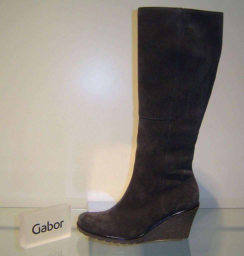 Gabor Stiefel Keil 51.689.19 dunkelgrau Leder Gr.38,39,40,41,42 suuper