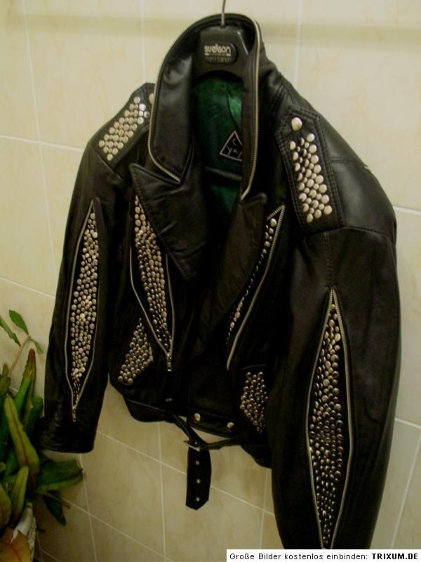 EXCLUSÌVE NIETEN LEDERJACKE Rind Nappaleder   UNIKAT Top NP 899