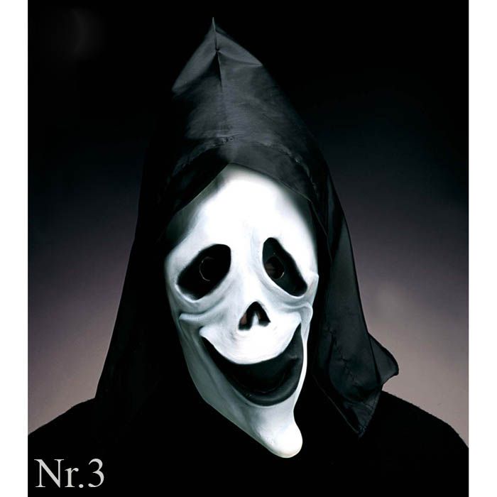 SELBSTLEUCHTENDE SCREAM MASKE # Halloween Geister Grusel Kostüm Gag