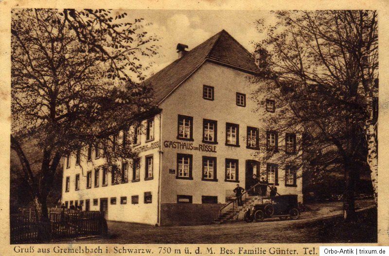 692/Foto AK Gruß aus Gremmelsbach i. Schwarzwald Gasthaus zum Rössle