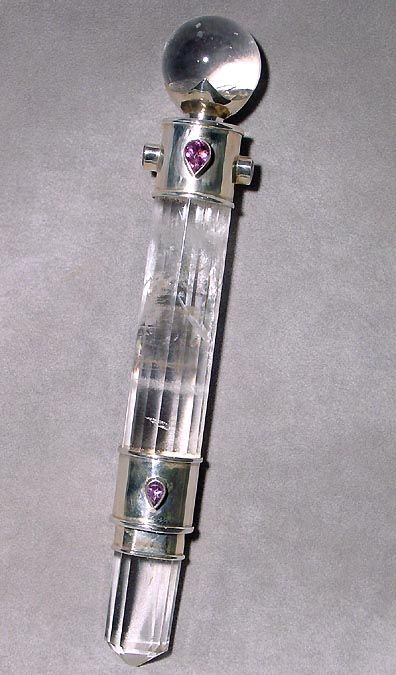 Powerful Quartz Crystal & Amethyst Healing Wand