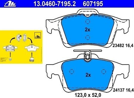 ATE Bremsbeläge hinten MAZDA 3 STUFENHECK (BK12)