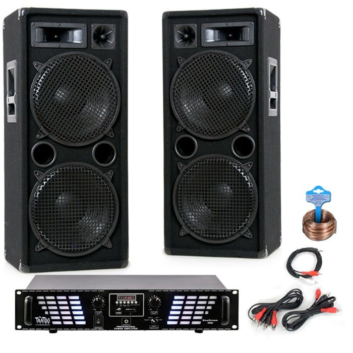 USB SD Verstärker Partyraum Musik Lautsprecher Boxen DJ 702