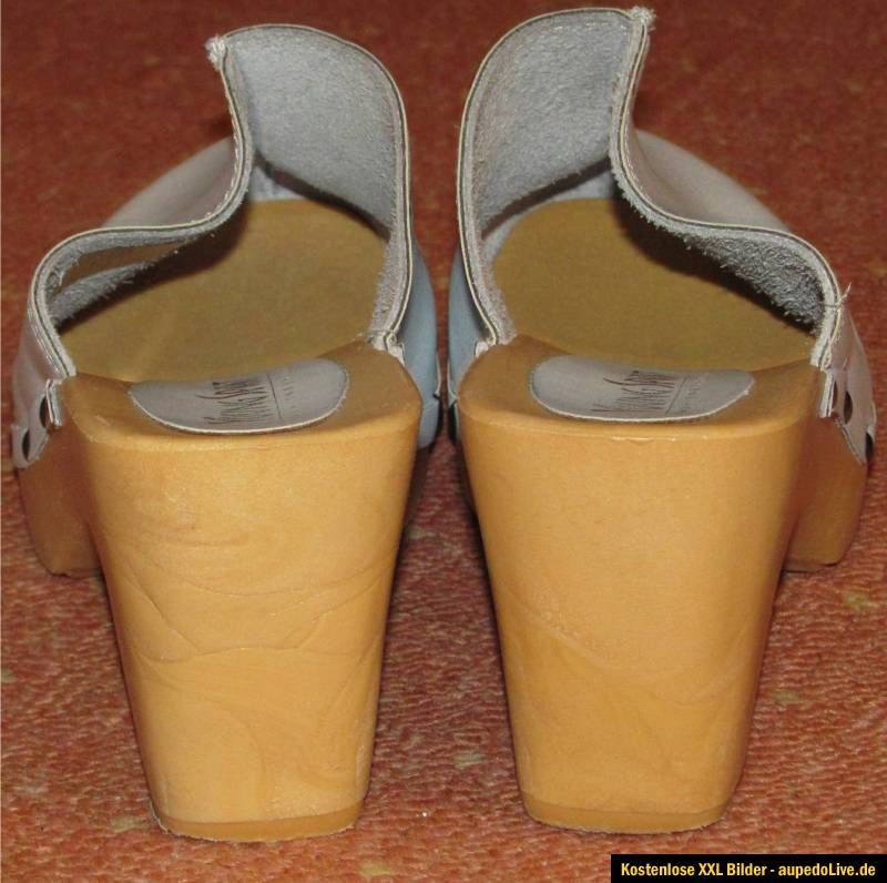 HOLZ CLOGS / PANTOLETTEN von YOUNG SPIRIT, GR. 38, WENIG GETRAGEN