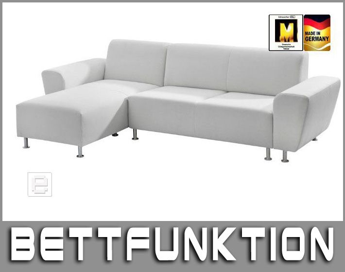 NEU* DESIGN ECKSOFA COUCH LONGCHAIR SCHLAFSOFA SILBER