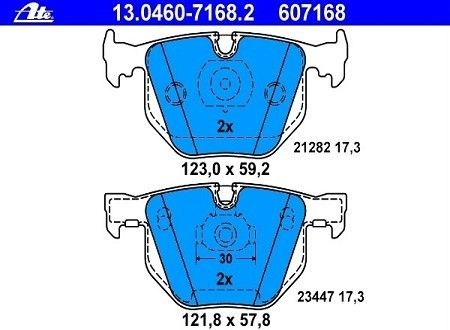 ATE Bremsbeläge 13.0460 7168.2 hinten BMW 7er E65 + E66 730i 730d