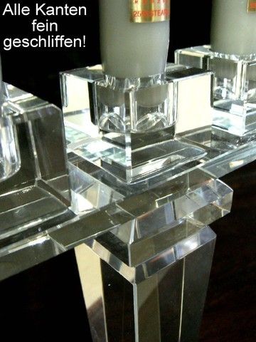 ART DECO Glas  Kerzenständer BAUHAUS Kerzenleuchter Kerzenhalter