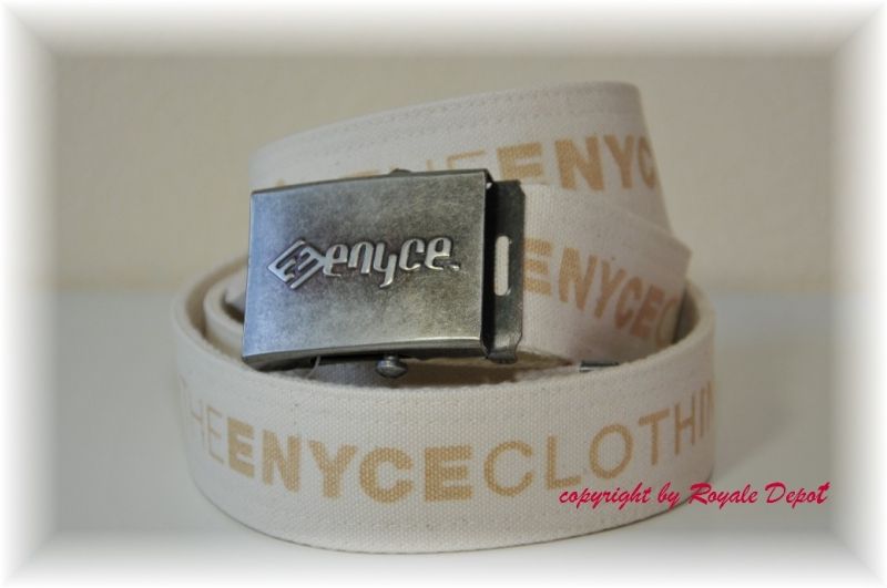 Enyce Gürtel Belt Leinengürtel Stoffgürtel eggshell beige