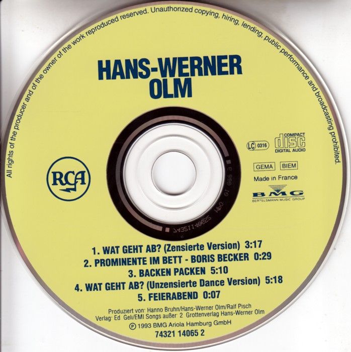 CD   HANS WERNER OLM / WAT GEHT AB? [MCD]