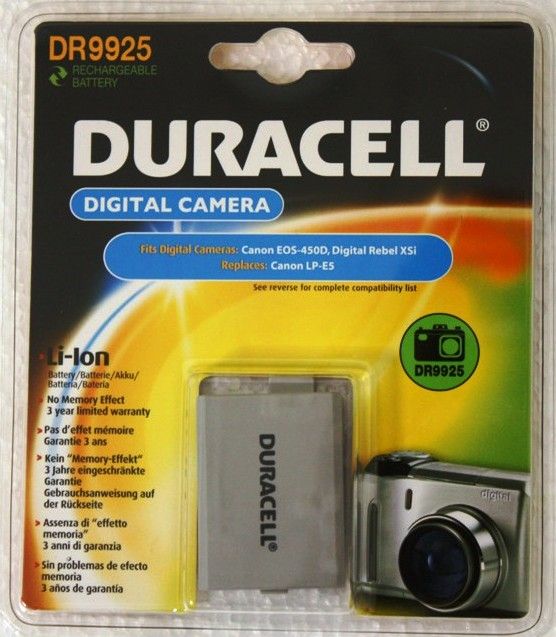 DURACELL LiIon Akku für Canon LP E5 LPE5 LP E 5 EOS etc